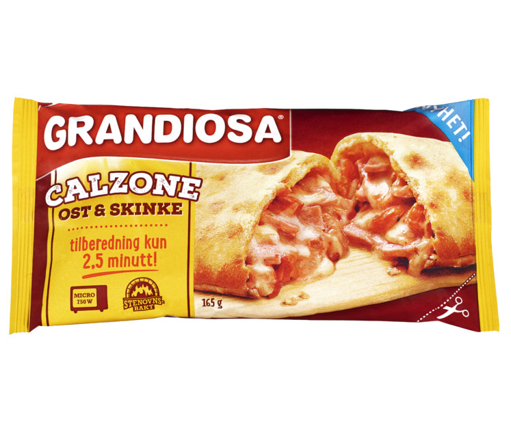 Calzone Ost og Skinke